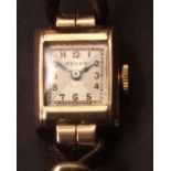 Second quarter of the 20th century 9ct gold ladies wristwatch, Rolex, Patented Superbalance, the