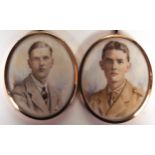 ENGLISH SCHOOL (20TH CENTURY) Head and shoulders portraits of gents pair of portrait miniatures 3