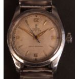 Mid-20th century stainless steel centre seconds wristwatch, Tudor "Oyster" 7903, 78408, the movement
