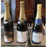 Bollinger Extra Very Dry Champagne x 2 together with a further bottle of Chateau Chaumet Demi-sec in