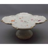 Masons Ironstone comport, of lobed form decorated with floral sprays, 12" wide