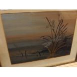 R Constable, 20th century framed study, Dragonfly amongst reeds, signed and dated May 23rd 1969,