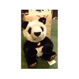 Modern Steiff Manschil panda in original box