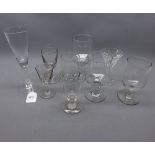 Mixed Lot: various 19th and 20th century clear drinking glasses