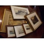 Mixed Lot: 15 various assorted framed pictures and prints to include study of Framlingham Castle,