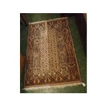 20th century hand-made Persian carpet of small proportions, 54" long