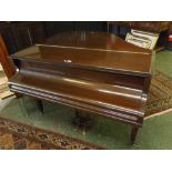 Challen mahogany cased baby Grand Piano, retailed by Selfridges of London