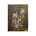 Gertrude Offord, watercolour study, Irises, 17 x 11 1/2 ins