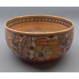 Crown Ducal Charlotte Rhead Byzantine type circular bowl, 7" diameter