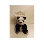 Modern Steiff Manschil panda in original box