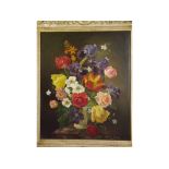 Edith Todd, oil on canvas study, Glory of the Garden, 19 x 23 ins, signed and dated 1966 in heavy