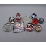 Collection of various mixed 20th century coloured glass paperweights to include various Royal