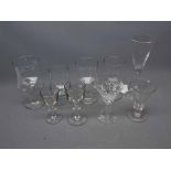 Mixed Lot: various 19th and 20th century clear drinking glasses