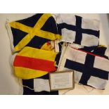 Quantity of modern marine flags, produced by Sewn Flag Specialists Scotland