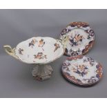 Mixed Lot: Masons Patent Ironstone double-handled comport, 11" diameter, together with three similar