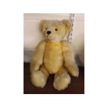 Modern Steiff golden teddy bear, with articulated limbs (no box or certificate), 19" high