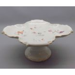 Masons Ironstone comport, of lobed form decorated with floral sprays, 12" wide