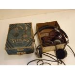 Pair of "Sterling" Lightweight Radio Head Telephones in original box, together with a further set of