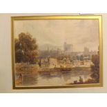 M Alexander, watercolour study, Windsor Castle, 10 x 8 ins
