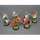 Border Fine Art figures (unboxed and uncertificated): Group of six floral and butterfly models (6)