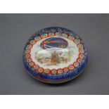 Reproduction Millefiori paperweight, with centre depicting a ballooning scene dated 1785