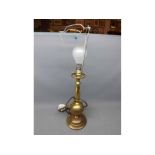 Brass based electric table lamp