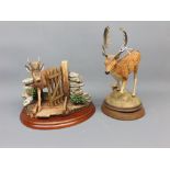 Border Fine Art figures (unboxed and uncertificated): Stag, by James Harvey, dated 1986, 158 of 850,