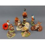 Border Fine Art figures (unboxed and uncertificated): group of eight models entitled "Pheasant",