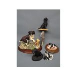 Border Fine Art figures (unboxed and uncertificated): Five assorted figures to include a Labrador on
