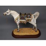 Border Fine Art figures (unboxed and uncertificated): White Stallion, with decorative multi-coloured