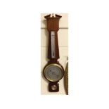 Reproduction mahogany small dial clock with 6" dial, by Russell of Norwich