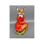 Royale Stratford model of a seated fox in a waistcoat, model number 2315 of 2500, 8" tall