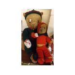 Mixed Lot: two jointed teddy bears, each with knitted bobble hats and clothing, various dates and