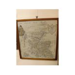 19th century needlework "Map of Scotland Done For Miss Ouchterlony by Jane Skinner at the Age of