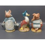 Three Beatrix Potter Classics models to include Little Pig Robinson model no A8044, Aunt Pettitoes