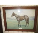 F.W. watercolour, study of a horse "Rivalry" signed with monogram lower right 26cm x 36cm F&G