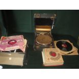 Della 85 record player with quantity of mixed records