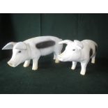 Pair decorative figures of pig 26cm x 63cm