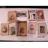 Quantity of Victorian/Edwardian Portrait photographs and various later family black and white