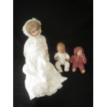 SPBH Doll, with bisque head, bisque & kid limbs, 73 cm long 6 assorted plastic dolls, Pettie Doll