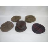 Qty of mixed Sporting scene ties 4 mixed tweed ladies caps and tweed hat