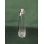 Glass spirit flask with silver plated top 24H