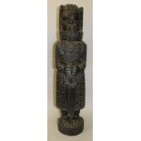 Large heavy carved wood African figure 27ins high