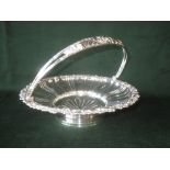 Modern hallmarked silver Georgian style cake basket 23ozt