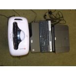 HP keyboard, HP deskjet 3070A, Pixma IP4300 and Rexel paper shredder