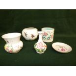 A group of C19th/20th and later Chinese famille rose wares, comprising: a cylindrical jar with