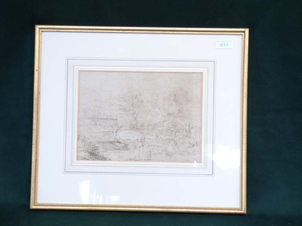 AFTER Dominque Campagnolo landscape sketch, Ex Marquis de Legoy Collection.