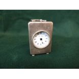 Hallmarked silver carriage clock by Wm Hayes, London, 7cmHx5cmW