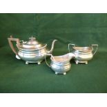 Hallmarked silver tea set by W&G Sissons at Sheffield 1910-1912 19ozt