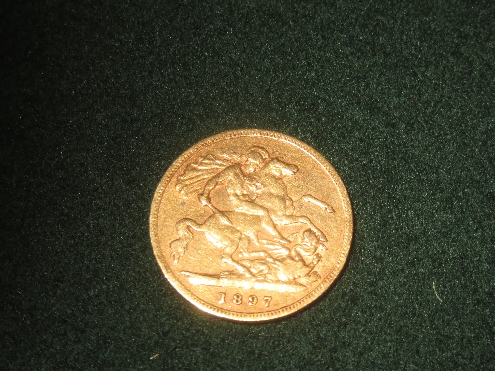 1897 gold half sovereign 3.8gm